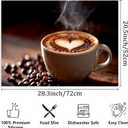 Stove Top Cover for Electric Stove, 28.3 x 20.5 In Glass Cooktop Cover for Ceramic Flat Top, Waterproof Heat Resistant, Oilproof Easy Clean Stove Protector, Coffee Kitchen Decor