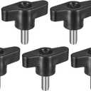 uxcell 5Pcs Clamping Screw Knob, M6 x 15mm Metric 304 Stainless Steel T Shaped Thumb Screws Handle for Quick Remove Hand Tightening Knob Replacement