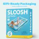 SLOOSH Inflatable Tanning Pool Lounger Float, 85" x 57" Extra Large Pool Floats Adult with Pillow, 4 in 1 Suntan Tub Raft Floatie,Sunbathing Bed Lounge for Water Blow Up Ball Pit Party Gifts, XL-Blue