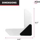 StepNGrip Rug Corner Grippers 4-Pack - Flattens Edges to Hold Rugs in Place - Impedes Curling with Stiff Layer - Reusable Carpet Grip Pads with Easy-Lift Design - 6.5 x 6.5 Inches