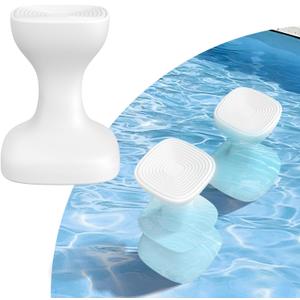24" Pool stools for Underwater, Pre-Weighted Pool Stool with Adjustable Feet, Bar Seating Non-Float Design, Vinyl-Safe Pool Chairs for Inground Pools, Patio, Outdoor Poolside (1 Stool)