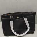 LOVEVOOK Laptop Tote Bag for Women 15.6 Inch Waterproof Leather Computer Bags Business Office Work Briefcase Black