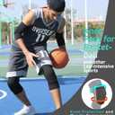 HiRui Knee Pads for Kids Youth Adult, Basketball Baseball Knee Brace Knee Support, Collision Avoidance Kneepad Compression Knee Sleeve for Volleyball Football Cycling Running-1Pair (Black, M)