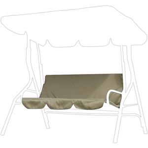 Swing Seat Cushion,150x150x10cm Fabric 3 Seater Swing Seat Bench Cushion Cover Hammock Seat Mat Pad,Good Gas Permeability for Outdoor Courtyard Garden (Beige)