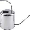 Fasmov 51 Oz Stainless Steel Watering Can Modern Style Watering Pot, Watering Can with Long Spout for Easy Pour, Water Outdoor Garden, Indoor Plant (Silver)