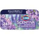 Clorox Scentiva Disinfecting Wet Mopping Cloths - Lavender & Jasmine - 24ct: Compatible With Swiffer Mops, Bleach-Free, Ideal for Linoleum