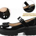 Toddler Mary Jane School Uniform Shoes Comfortable Girls Dress,  03-Black,8 Toddler