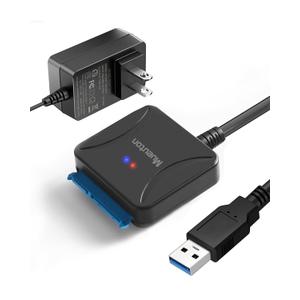SATA to USB Adapter, USB 3.0 to SATA III Hard Drive Adapter, Hard Drive Reader for 2.5/3.5 inch HDD SSD UASP with 12V/2A Power