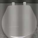 Bemis 730SLEC Slow Close Toilet Seat, Easy Clean Hinges and Durable Plastic Seat, Made in USA, Round, White