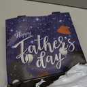 16Pcs Father's Day Party Non-Woven Bags Candy Goodie Gift Bags Reusable for Happy Fathers Day Dad Theme Party Supplies 7.8x3.1x9.8 InchesBlue