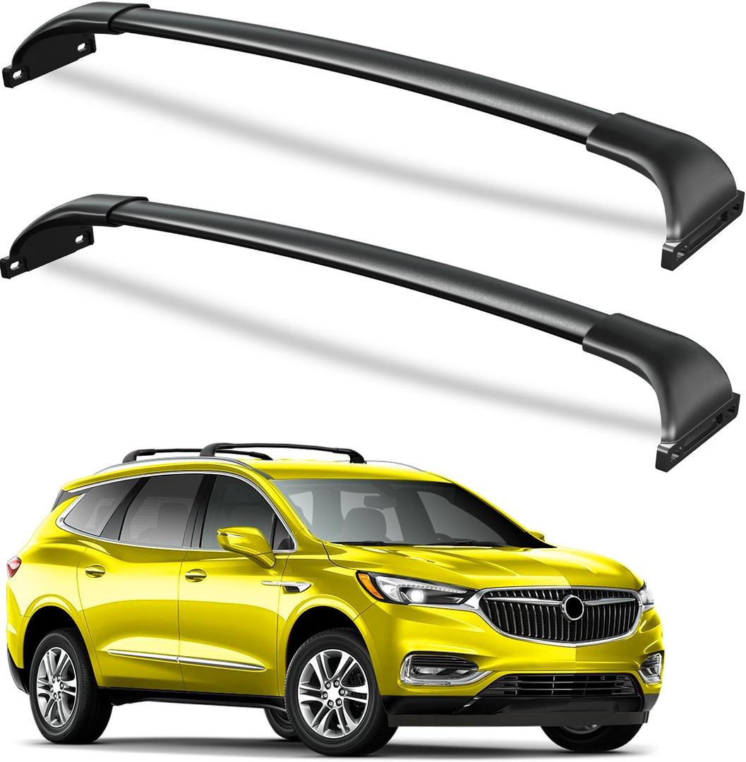 Wonderdriver Roof Rack Cross Bars 300lbs Compatible with Buick Enclave 2018-2024 (with Flush Side Rails),Heavy Duty All-Metal Aluminum Crossbar Luggage Racks Roof Rails Rooftop Canoe Accessories