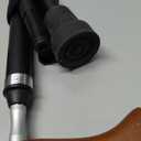 Carbon Fiber Folding Walking Cane for Men & Women, Lightweight Adjustable Travel Cane with Solid Wood Handle, Quad Tip & Carry Bag, Supports up to 300 lbs