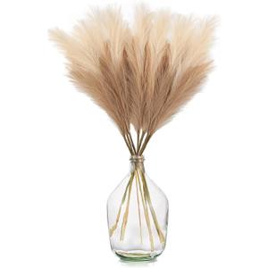 Hewory Large Glass Vase for Decor, 15in Clear Tall Farmhouse Decorative Floor Vase, Round Bubble Balloon Glass Jug Vases for Coffee Table Fireplace Mantel Entryway Living Room Bedroom Kitchen
