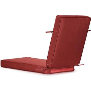 SUNROX All-Weather Fade-Resistant Lounge Chair Cushions DryFast Foam Chaise Lounge Cushions for Outdoor Furniture Patio Pool Lounge Chaise Cushions with Adjustable Straps 80x26 Inch, Burgundy