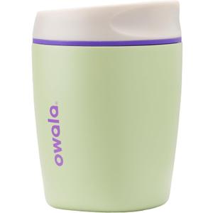 Owala SmoothSip Insulated Stainless Steel Coffee Tumbler, Reusable Iced Coffee Cup, Hot Coffee Travel Mug, Perfect for Cappuccino, BPA Free, 10 oz, Green (Hip Cactus)