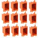 [12 Pack] CLOUDY BAY Single Gang Electrical Outlet Box,14 Cubic Inch Junction Box,Old Work Box,UL Listed