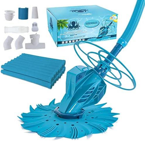 U.S. Pool Supply Octopus Suction Pool Cleaner, Inground Automatic Pool Vacuum Cleaner with Hose - Swimming Sweeper Vac Cleaning Suction-Side Cleaners - Auto Creepy Sweeps Removes Debris, Leaves Cleans