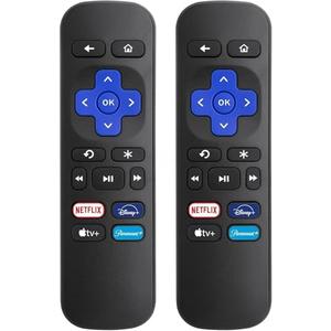 【Pack of 2】 Suitable for Roku Remote Replacements-Compatible with Roku Box, Roku Player, Roku Express, Roku Premiere, Roku 1/2/3/4(NOT for Any TVs or Sticks)