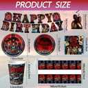 88PCS Birthday Party Full Supplies Kit：1 Banner + 6 Hanging Swirls + 20 (9-inch) Plates + 20 (7-inch) Plates + 20 Napkins + 20 Cups + 1 Tablecloth