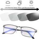 YIMI Mens Blue Light Glasses Men Computer Gaming BlueLight Blocking Glasses Metal Anti Eyestrain Clear Lens Eye Protection