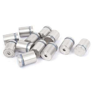 uxcell a15072000ux0232 Frameless Glass 19mm x 25mm Stainless Steel Standoff Pins Clamp 12pcs (Pack of 12)