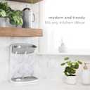 Ubbi Vertical Baby Bottle Drying Rack, Space Saving Countertop Drying Rack Baby Organizer, Gray