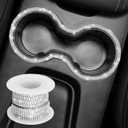 Self Adhesive Rhinestone Strips,Rhinestone Car Accessories,Interior Automotive Decals,Diamond Auto Accessories for Women,Suitable for Car Dashboards,Cup Holders,Mirrors and so on (White)