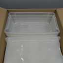 Amazon Basics Plastic Storage Containers with Secure Latching Lids, Stackable Organization Bins for Organizing, Clear/Grey, 5 Quart, Set of 10
