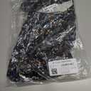 Amazon Essentials Women's Cap Sleeve Boat-Neck Faux Wrap Dress (Medium, Black Ditsy Floral)