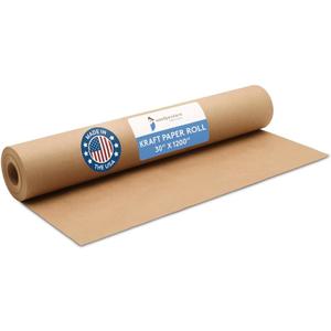 Woodpeckers Brown Kraft Paper Roll 30 inch Wide, 1200 inch Long, 1 Roll, Jumbo Roll for Eco Friendly Christmas Gift Wrapping Paper and Packing Paper, 30" x1200"