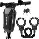 Scooter Lock, Universal Scooter Bag, Electric Scooter Accessories, Electric Scooter Locks Anti Theft, Rugged Secure Chain Locks for Bikes, Scooters, Segway Ninebot and NIU,Black