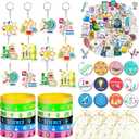 Tazimi 98 PCS Science Party Favors Scientist Chemistry Theme Birthday Party Supplies with Science Keychains Stickers Rubber Bracelets Button Pins and Bags for Science Theme Party