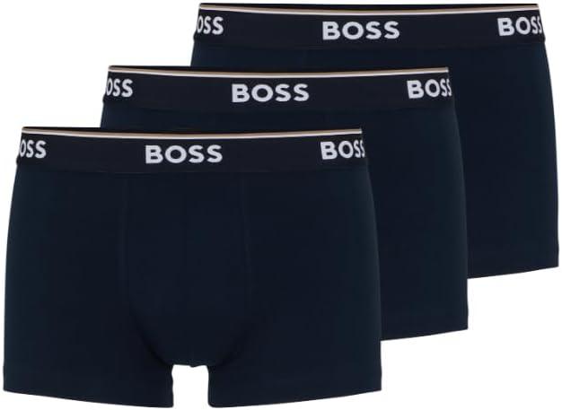 BOSS 3-pack Stretch Cotton Regular Fit Trunks (X-Large, Peacock Blue)