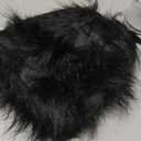 Scenicamp Women Faux Fur Fuzzy Leg Warmers with Faux Leather Chain Furry Boot Covers Boot Sleeves Leg Accessories for Party Costume (Black)
