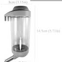 Dog Crate Water Bottle Dispenser - No Drip Dog Kennel Water Dispenser & Cage Bottle - Easy-to-Use Water Bottle for Cat Crate - Perfect for Keeping Your Pet Hydrated (Grey)-350ML