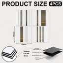 Geelin 4 Pack 3D Wall Panels Peel and Stick Fluted, White, Silver