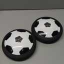 LED Hover Soccer Ball Boy Toys, Air Power Kids Training Ball Playing Football Indoor Outdoor Game, Birthday Gifts for Age 3 4 5 6 7 8-10 Years Old Boys Girls - Soccer (2PCS Black)