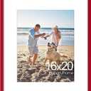 DecorUhome 16x20 Picture Frame Fits 11x14 Photos with Mat, Red