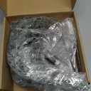 Jexine 8 Pcs Hanging Planters with Artificial Eucalyptus Metal Hanging Vase Indoor Plants Holder Modern Geometric Boho Bathroom Wall Decor for Living Room Home Office (Eucalyptus,Chrome Sliver)