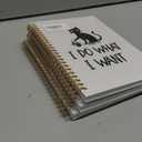 3 Units Funny Black Cat Notebook, Cat Gifts for Cat Lovers Girls Women, Cat Journal, Cat Mom Gifts, Cute Notebook, I Do What I Want, Spiral Notebook 5.5x8.3