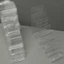 Kathfly 2 Pack 8-Tier Acrylic Wallet Display Stand Clear Purse & Handbag Organizer Riser Shelf for Perfume, Sunglasses, Cosmetics, Jewelry Vendor Display for Craft Fairs, Retail