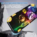DLseego Cartoon Balls Switch Lite Protective Case Cool Hard PC Shell Shockproof Scratch Resistant Cover Joy Con Japanese Amine Skin with 2PCS Blue and Red Balls Thumb Grips Caps for Switch 2019