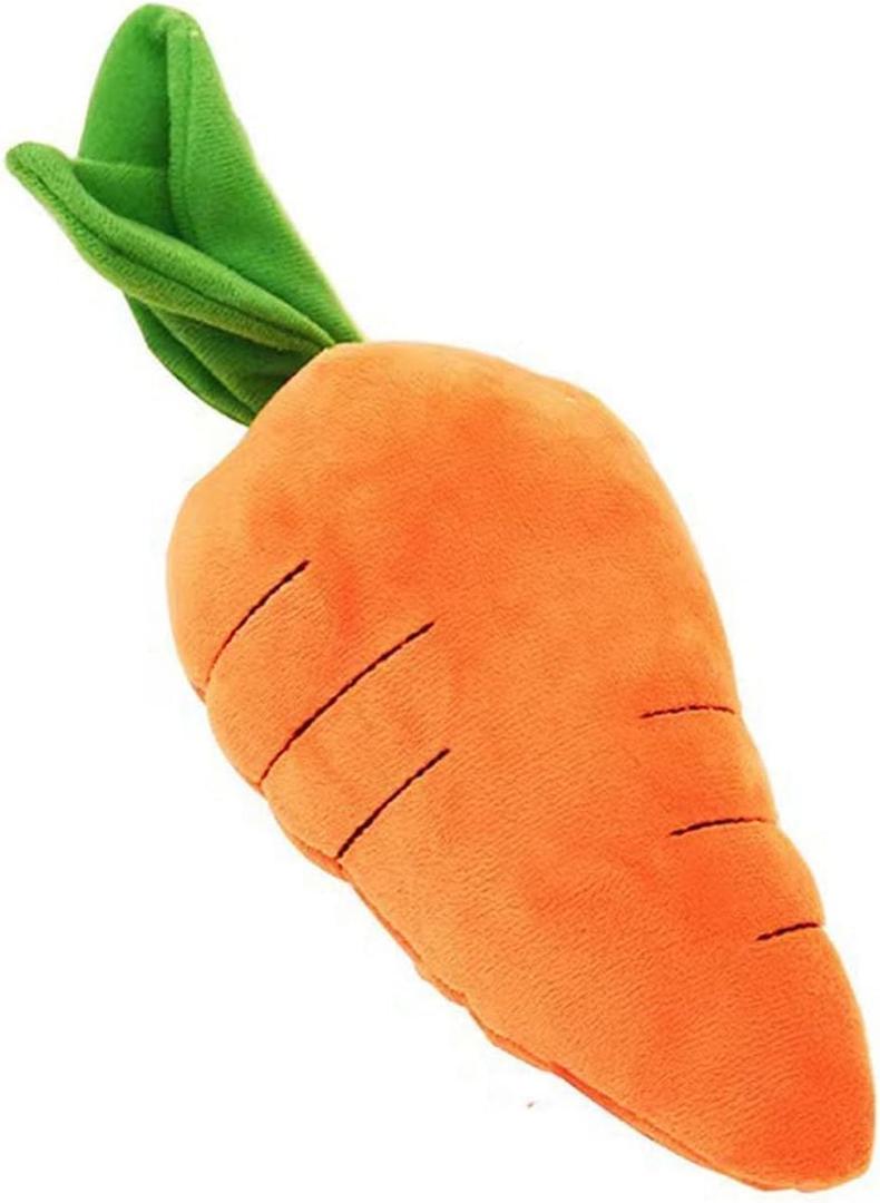 Crinkle Dog Toy for Small, Medium, and Large Breeds, Cute Carrot with Soft Squeaker, Carrot Shape Pet Plush Toy with Sound, Bite-Resistant Soft Comfortable Dog Toys