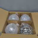 Wettarn Set of 8 Transparent Large Christmas Ball Ornaments 6 Inch Glitter Hanging Plastic Balls Christmas Tree Decorations for Lawn Yard Garden Party with Exquisite Filling Decoration(Silver White)