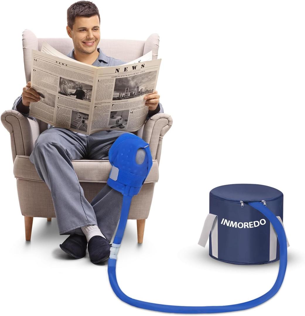 Cold Therapy System Ice Machine System for ACL Knee Surgery Recovery - Quiet Pump, Flexible Kit, Portable, Knee Ice Machine, Ideal for Sports Injuries, Pains, Strain & Stiffness, Sprain