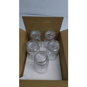 GLASS JAR WITH GLASS LID, 5 Pcs