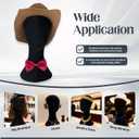 Wig Head Stand Mannequin Head Hat Display Stand Velvet Wig Holder for Mask, Headdress, Necklace (White)