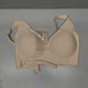 Yusongirl Seamless Low Back Bra Wireless Padded Bralette Thin Straps V Neck Halter Backless Cross Multiway Convertible Bras (Beige, L)