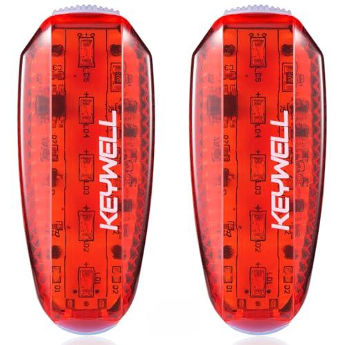 USB-C Rechargeable LED Safety Lights (2 Pack) - Clip on Strobe Running Lights for Runners, Joggers,Walkers,Kids,Dogs,Bike Tail Lights - High Visibility Accessories for Reflective Gear (USB-C Red)