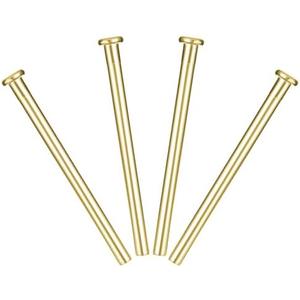 4 PCS Gold Door Hinge Pins, 3.5in Door Hinge Pin, Replacement Door Hinges Gold Pins Closer for Kitchen Garage Hinges Replacement Closing